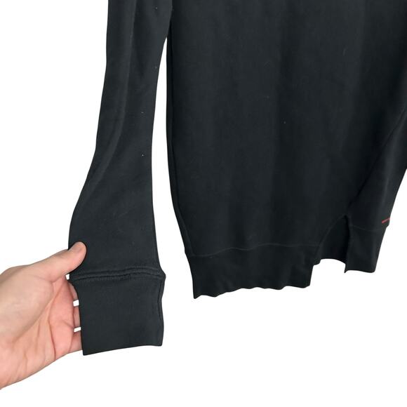 nPhilanthropy Black Mock Neck Sweatshirt Dress XS NWT Minimalist Athleisure Luxe - Picture 2 of 12